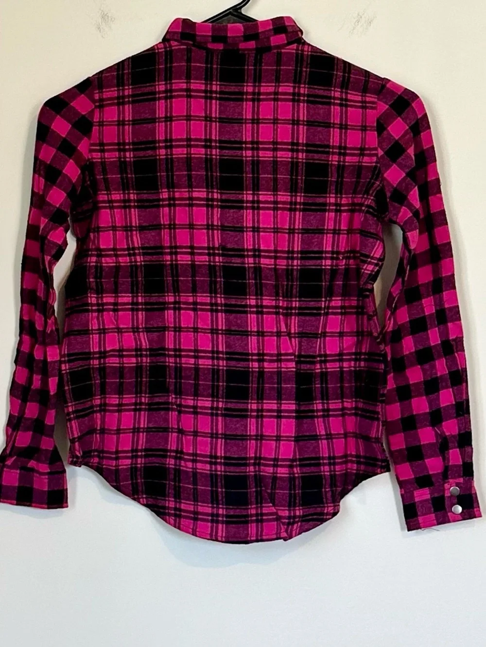 Weissman Hot Pink/Black Plaid Shirt and Faux Jeans Bottoms Dance Outfit - SC/IC